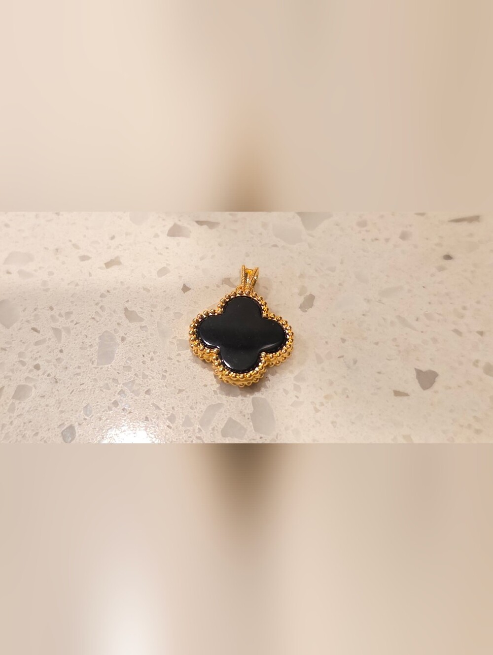 💕✨️ 18K Real Gold  Black Clover Pendant✨️💕